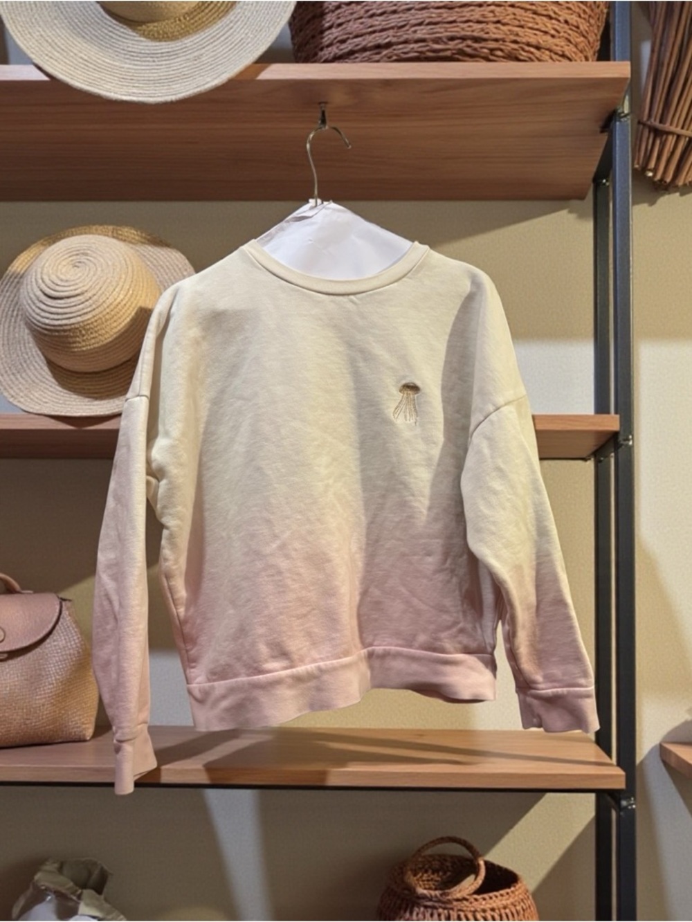 Baron Biarritz organic cotton Ombre Sweatshirt Jellyfish Embroidered Detail